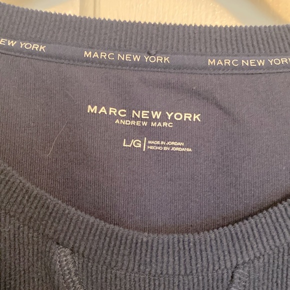 MARC NEW YORK sweatshirt size large navy blue - Picture 2 of 2